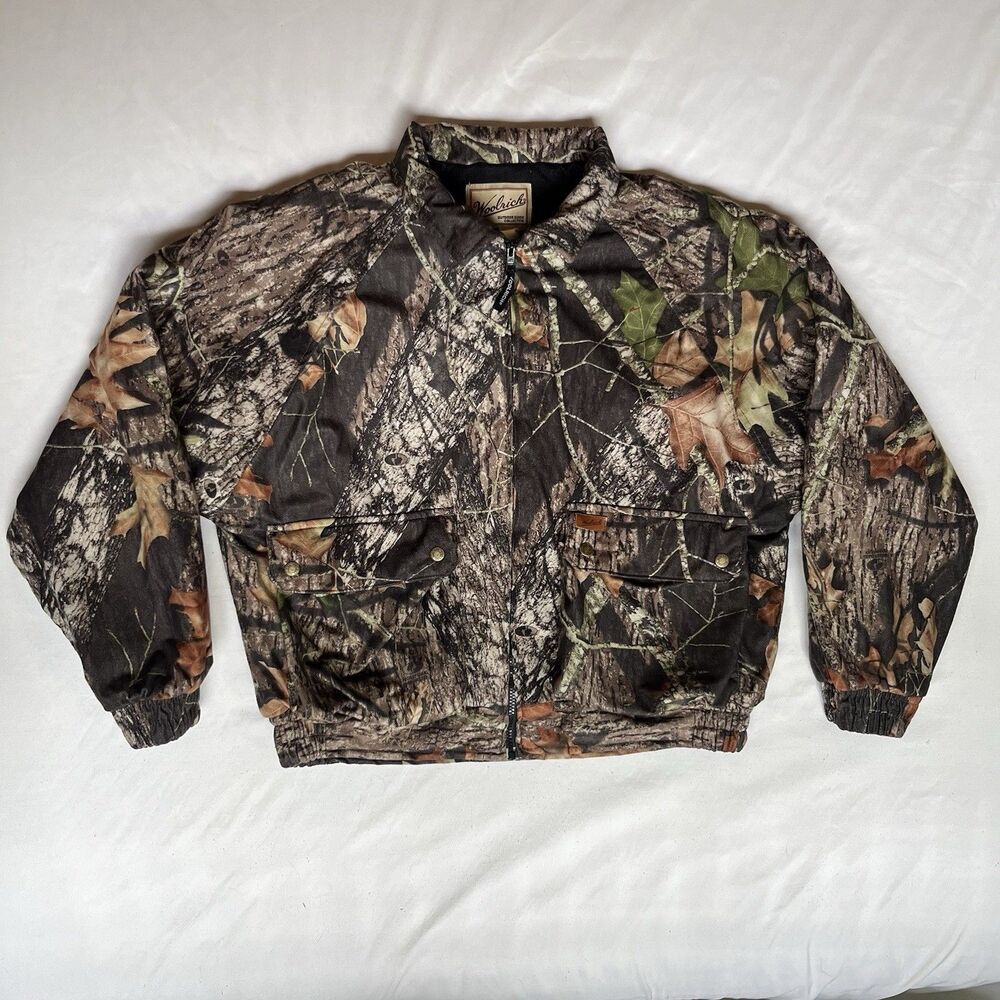 Vintage Woolrich Jacket Mens S Mossy Oak Camo  Hunting Outdoor Guide Full Zip